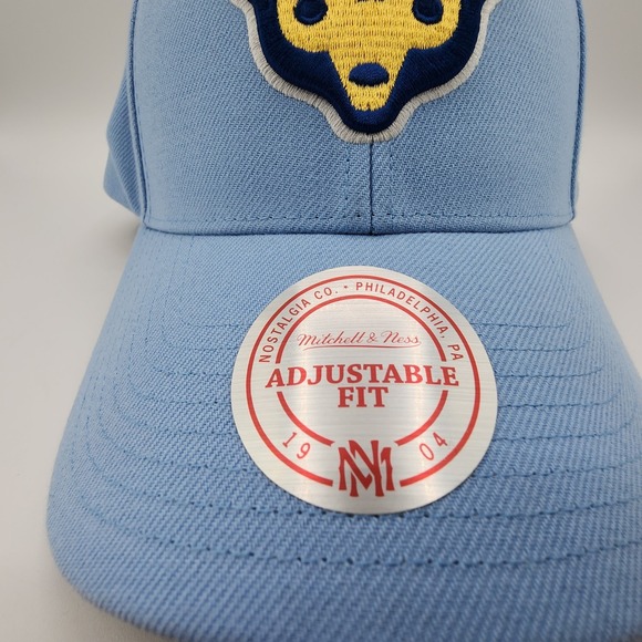 Chicago Cubs Hat Light Blue Mitchell & Ness MLB Core Sport Snapback Cap NEW - Picture 6 of 11